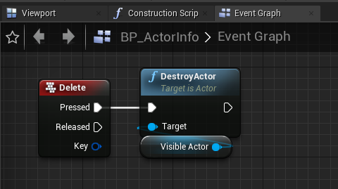 Adding Destroy Actor node